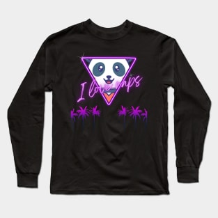 Cute Panda Cyberpunk - I Love Naps - Kawaii Panda #7 Long Sleeve T-Shirt